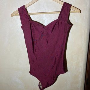Lucky Leo Dancewear Custom Angel Leotard Burgundy Spandex AXS/S